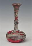 lot 258: Red Roman Glass Vase
 4 1/2" high
