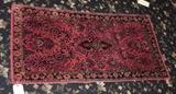 lot 323: Pair of Sarouk Carpets
 3' 7" x 4' 7" and 2' 1" x 4' 1" early 20th century