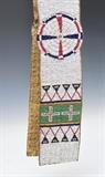 lot 248: Sioux Beaded Blanket Strip
 65 1/2" x 3 3/4" circa 1880