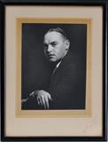 lot 284: Alfred Cheney Johnston
 Portrait of Thomas Dewey 12 3/4" x 9 1/2" photograph signed on mat lower left