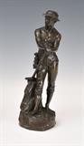 lot 267: Charles Levy
 Mineur 9" bronze early 20th century