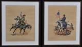 lot 232: Pair of American Civil War Illustrations
 each 19" x 15" gouache on paper pencil signed lower right indistinctly