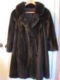 Neiman Marcus full-length mahogany mink coat, size 10