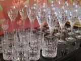 Set of Waterford crystal stemware and tumblers, Lismore pattern