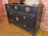 Asian style ebonized chest/sideboard