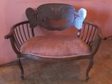 Victorian mahogany settee