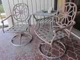 Wrought metal patio furniture