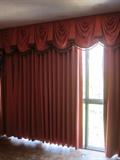 Four sets of custom-made draperies with valances