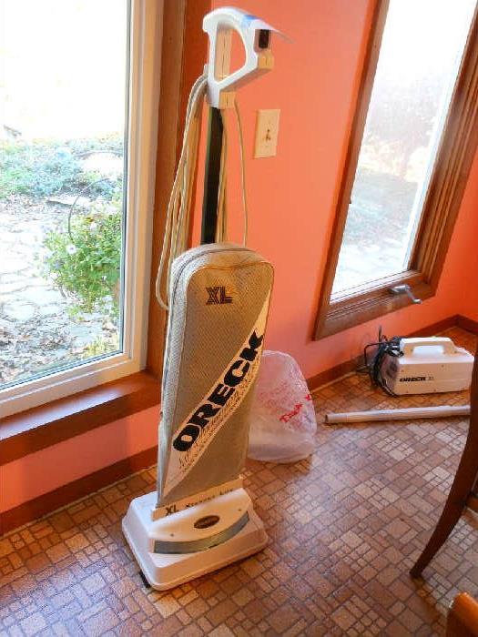 Oreck vacuums      there  is  also   a  hover portable  vacuum