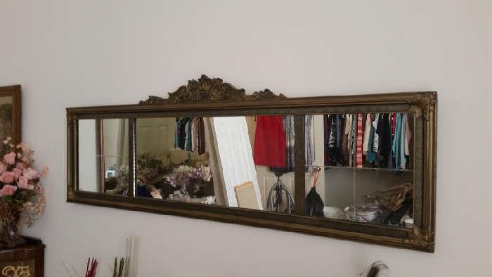 antique buffet mirror