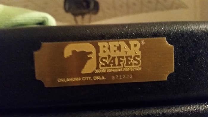 Bear Safes Gun Cabinet. I believe it holds 33 