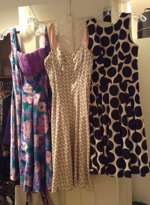 Just some of the vintage dresses (size small) - polka dot dress is by Saba of California