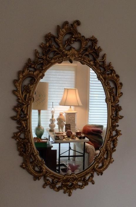 Another gilt mirror (plastic)