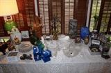 Lots of glassware, clocks and vases- old and new