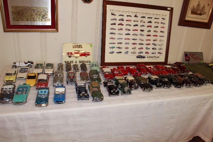 Over 100 Danbury Mint collectible cars with original boxes + paper work