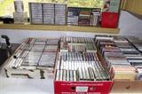Hundreds of cassette tapes and CDs