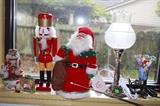 Glass lamps and Christmas decor