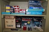 Auto repair tools, pliers, lights, spark plug cleaner