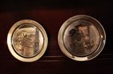 American Bicentennial silver and gold etched collector plates
