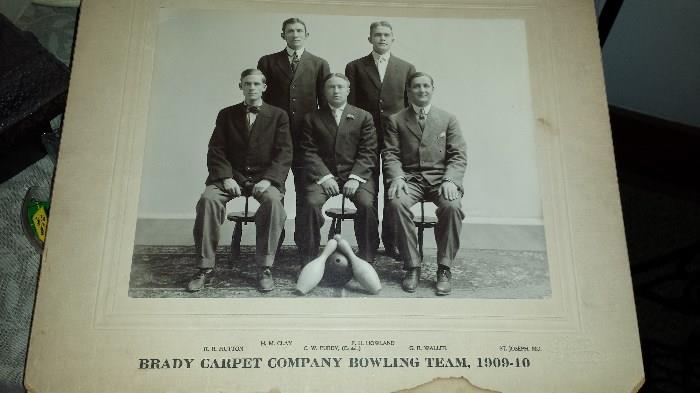 1909-1910 Brady Carpet Bowling Team