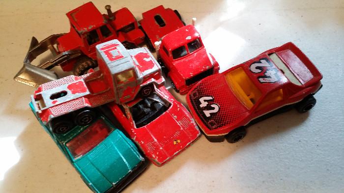 Matchbox cars (there are some redlines)
