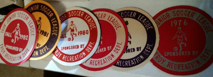 Troy Junior Soccer League Patches for the early 80's