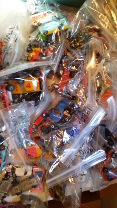 tons of cars in bags