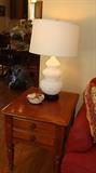 There are two of these lamps---Table matches coffee table and another end table