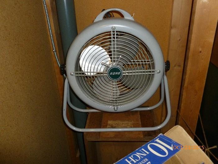 One of several fans. Two are industrial style
