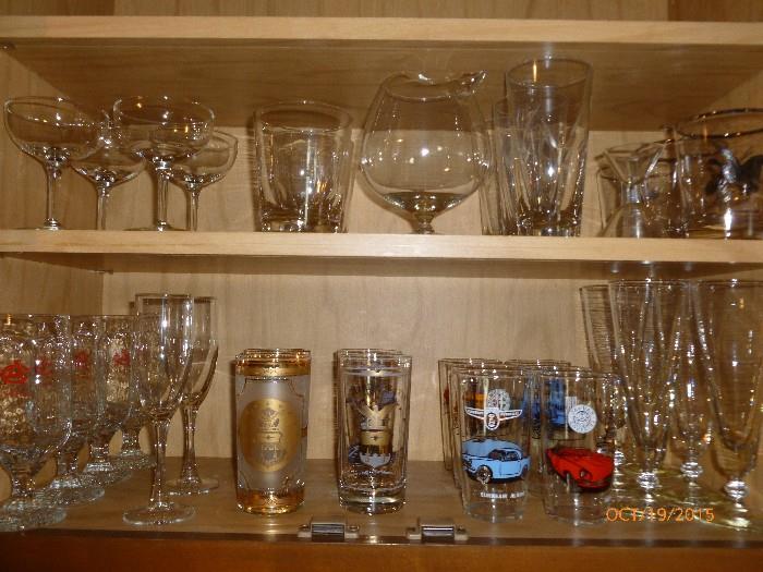 Mid-century modern glassware