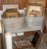 Many old prints, paintings, photographs, maps, etc