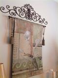 Woven wall hanging with iron hanger