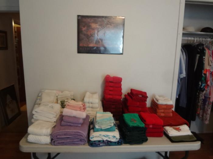 assortment of beth towels