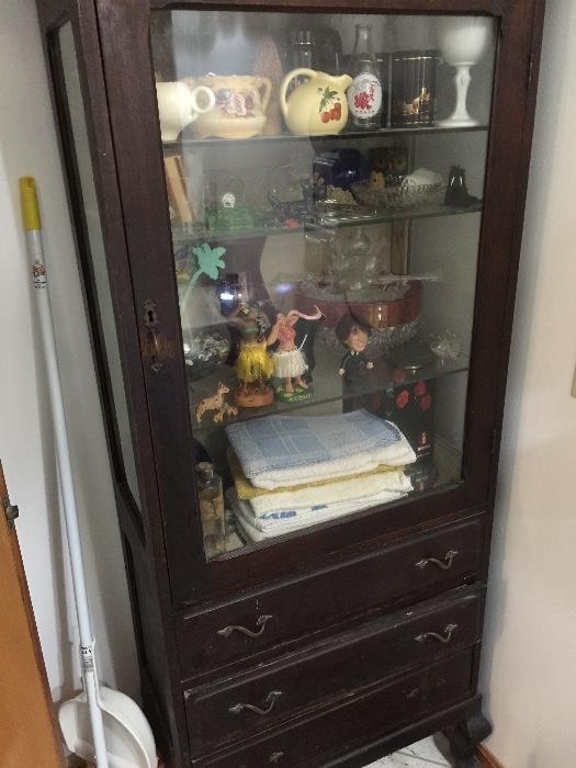 Packed with collectables and antique display cases
