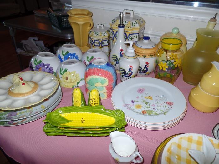 Lots and Lots of dishes and kitchen ware. More then we can take pictures of.