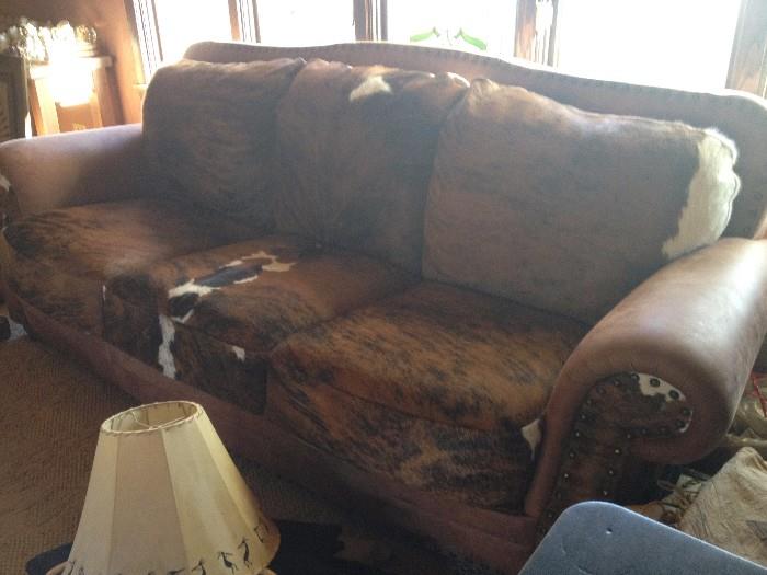 cowhide sofa--incredible!