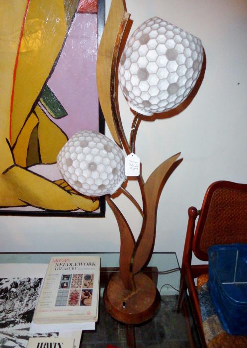 Interesting modern lamp with original.glass petal shades