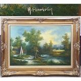 H. Rumky Oil on Canvas Landscape