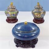 Cloisonne ginger jars