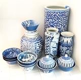 Blue and White Oriental Pottery Lot