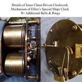 .J. Elliot Fusée Ships Clock W/ Anchor Escapement Circa 1890-1915 in Iron Wall Mount Case – Chainwork interior details