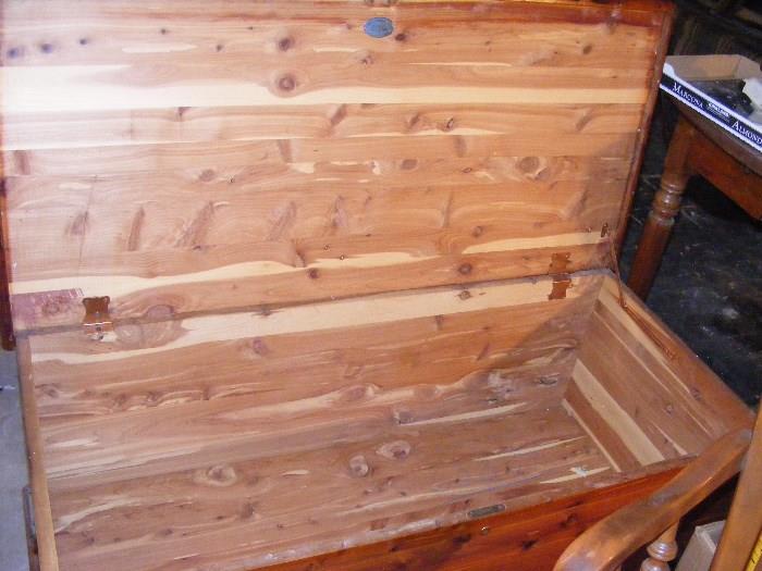 Inside of Cedar chest