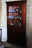 Matching pair of Mahogany corner china cabinets