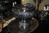 1899 English sterling punch bowl with sterling ladle (ladle not in photo).