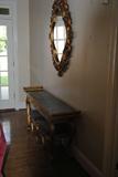 Console table and mirror with two seats set
