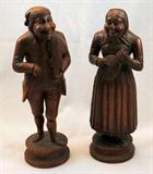 Pair of German Treen Nutcrackers, Man & Woman