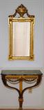Louis XVI Style Mirror and Console