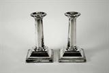 British Neoclassical Greenberg Sterling Silver Candelsticks
