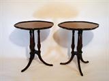 Pair of Mersman D. Phyfe Classical Style Pie Crust Side Tables