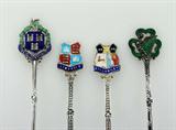 Four Irish Sterling Silver Collector's Spoons